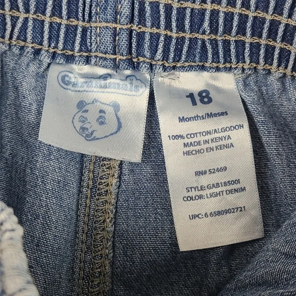 Vintage Cotton Denim Shorts -18M Blue Retro Shorts Baby Toddler - Picture 3 of 3